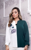شومیز مجلسی زنانه جنس الیزه نگین کاری شده طرح رخ